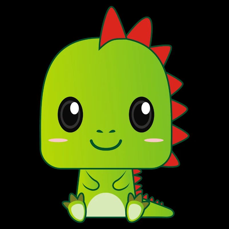 Dragon vert bébé mignon