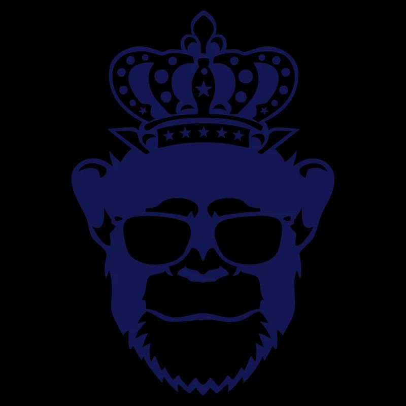monkey crown king head face logo