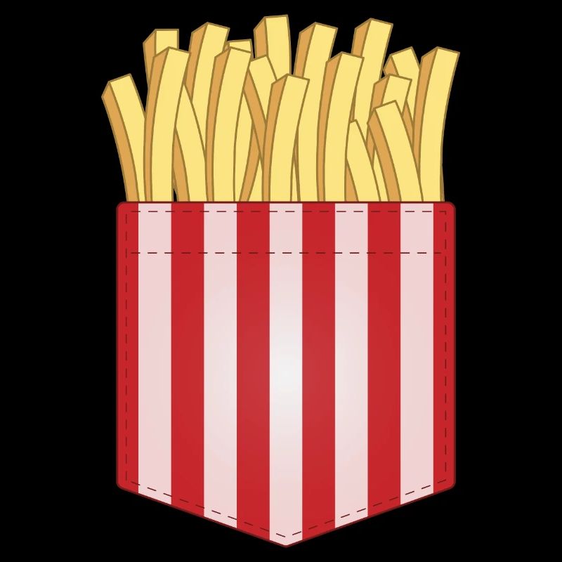 Pocket with strips in it