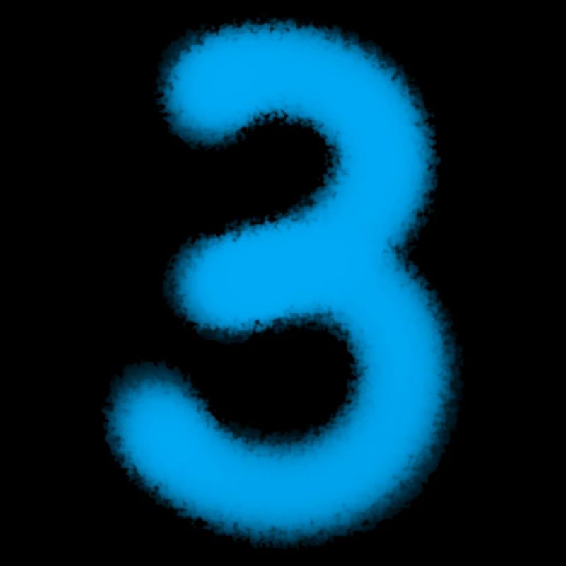 Nummer 3 (blau)