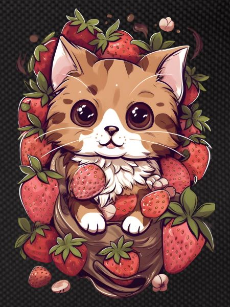 Ragamuffin Cat Strawberry Gift