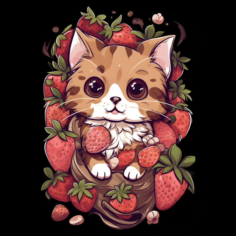 Ragamuffin Katze Erdbeere Geschenk