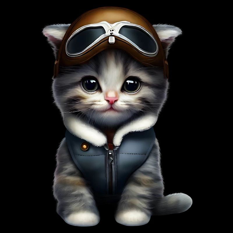Fliegerkatze Pilot Katze