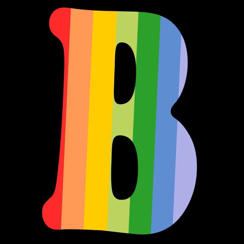 Lettre B Arc-en-ciel