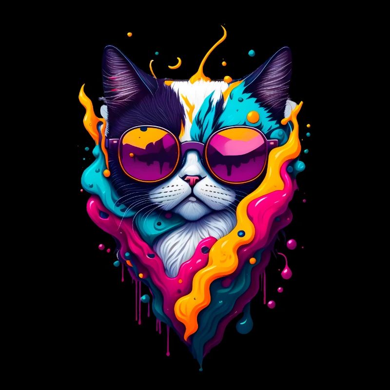 Cute abstract cat