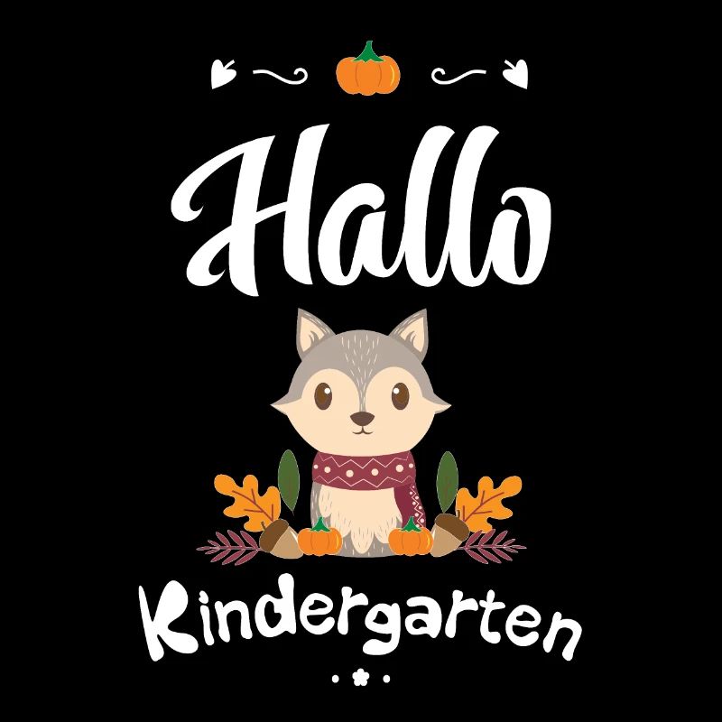 süßes Wolf Design mit Herbstmotiven
