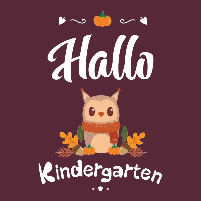 süßes Eulen Design mit Herbstmotiven