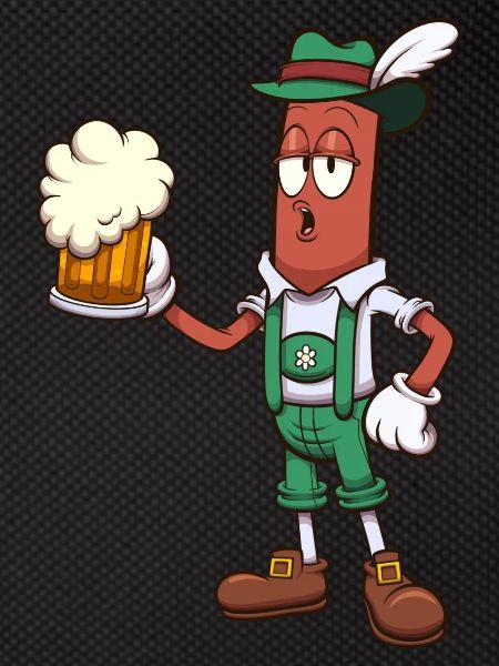 Wurst mit Bier
