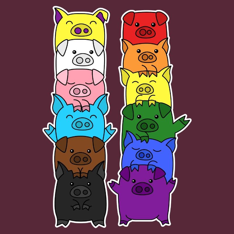 Pride Progress Flag Pig Equality