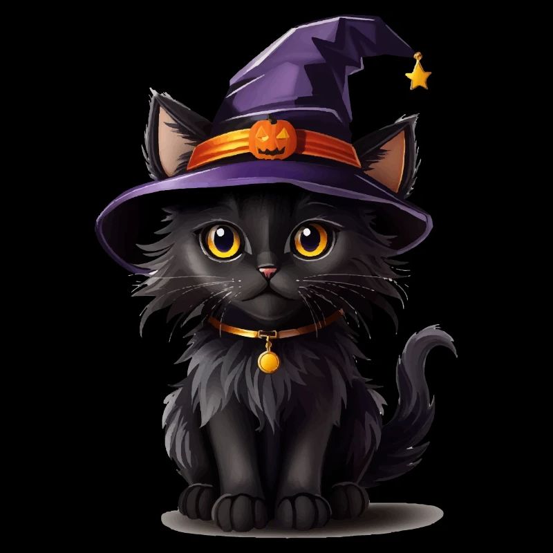 Chat citrouille Helloween