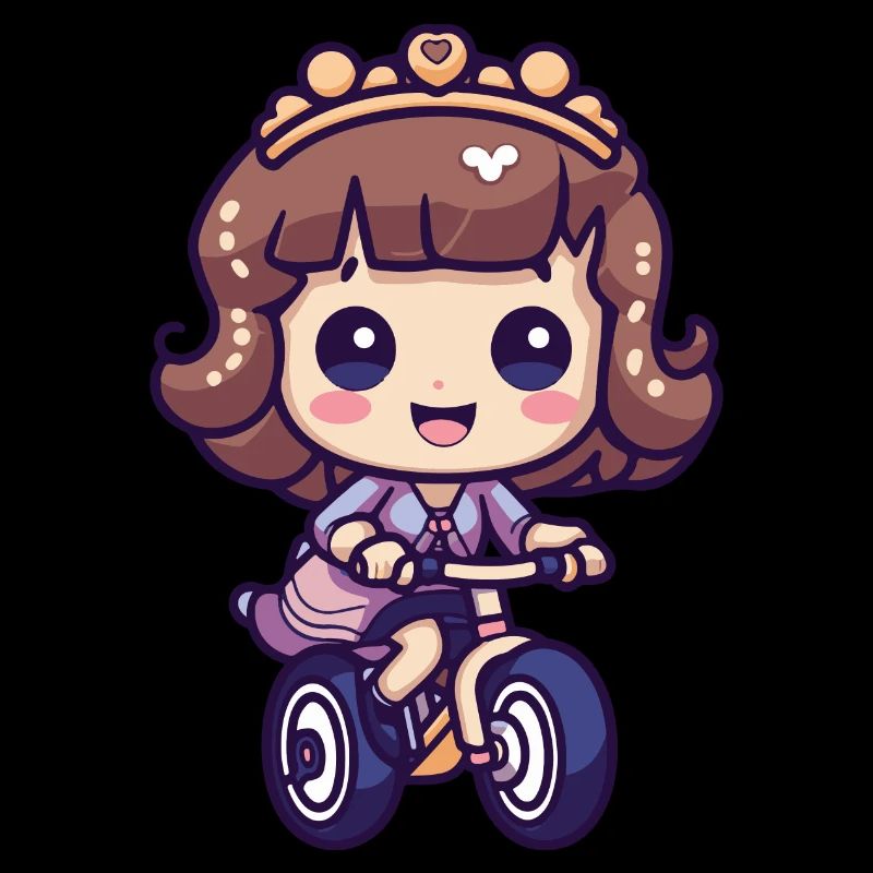 Fille De Bicyclette Mignonne