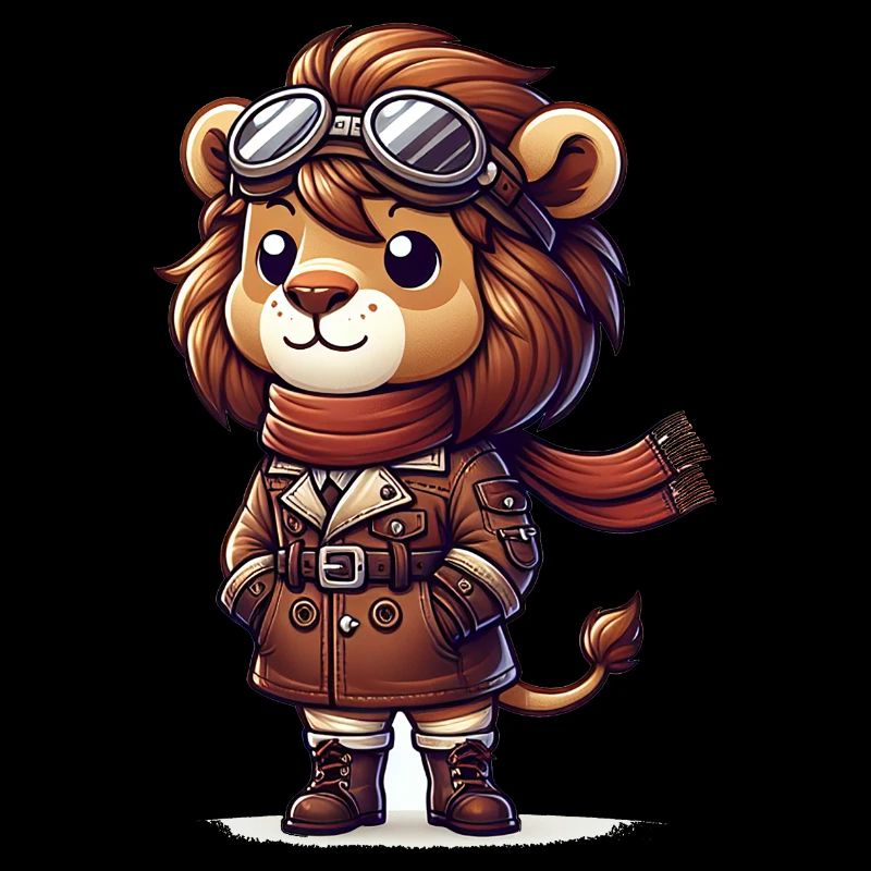 Cute Lion Pilot