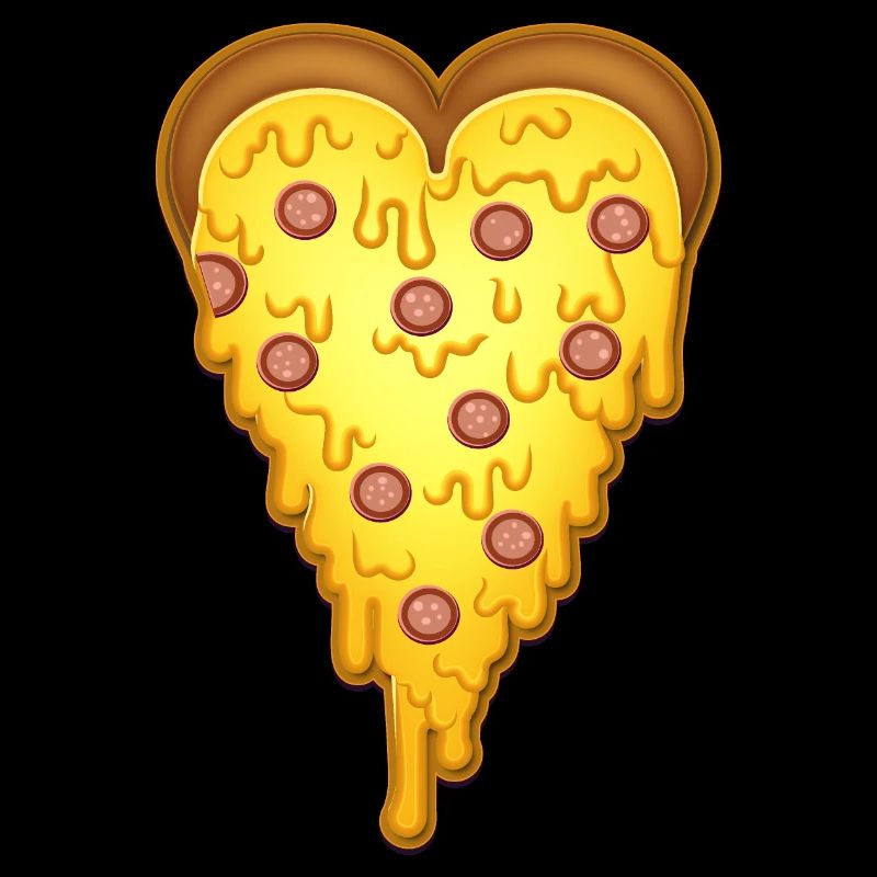 Coeur de pizza de la Saint-Valentin
