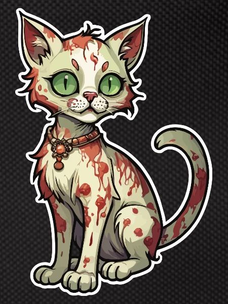 Zombie Cat Illustration