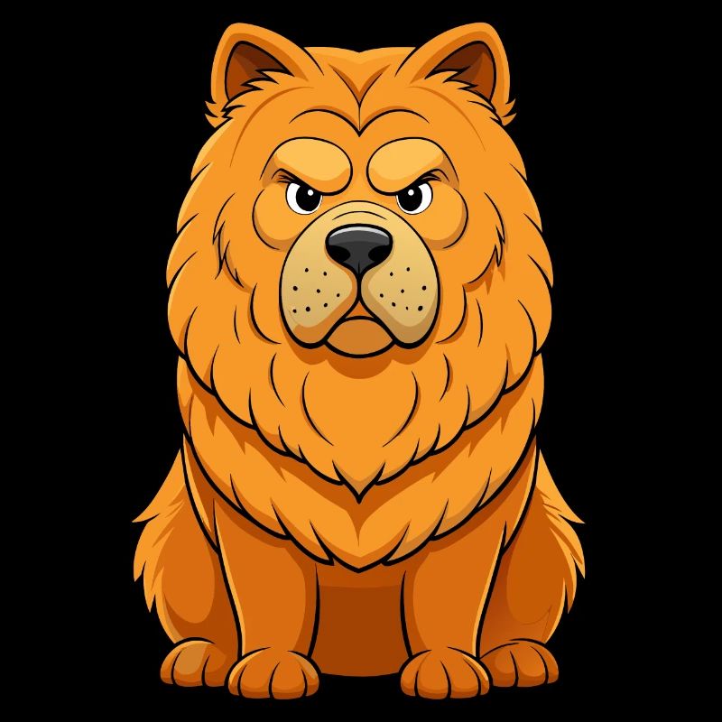 Seriöse Chow Chow Digitale Kunst