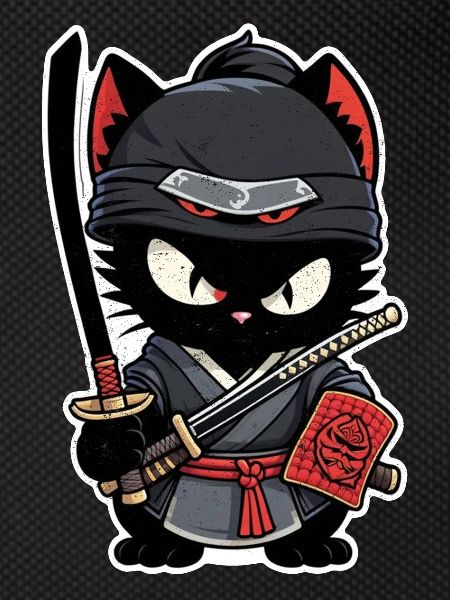 Ninja Cat - Samurai Kitten