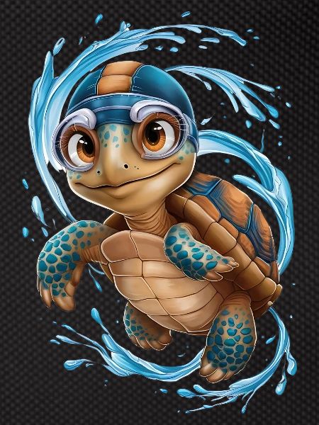Happy Swimming Turtle!