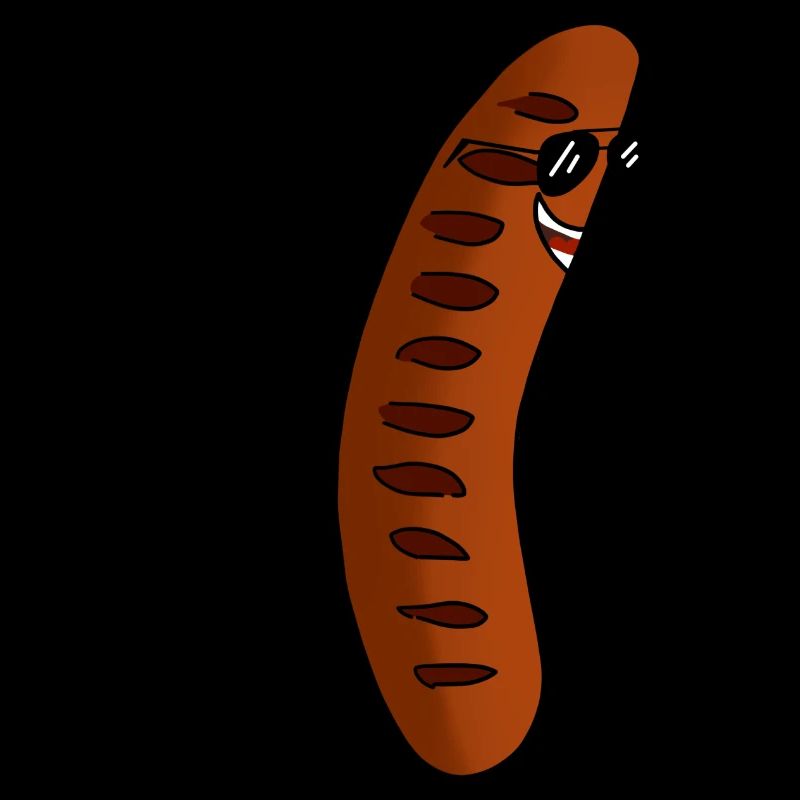 Bratwurst with sunglasses