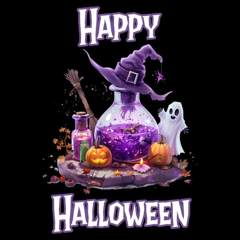 Halloween – Happy Halloween Witch’s Kitchen with Ghost