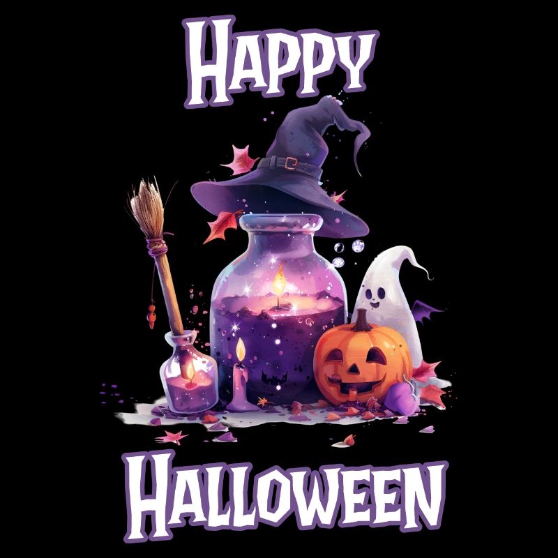 Halloween – Happy Halloween Witch’s Kitchen with Ghost