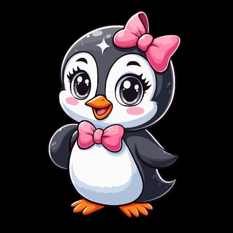 Mädchen Pinguin