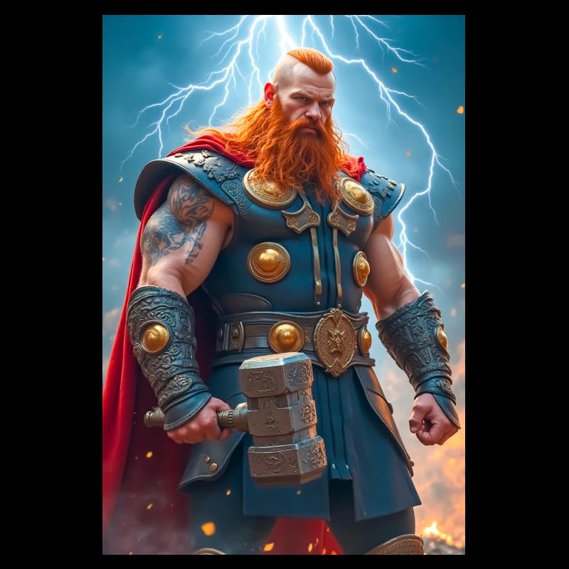 Thor Thunderous Norse god mighty hammer Mjölni