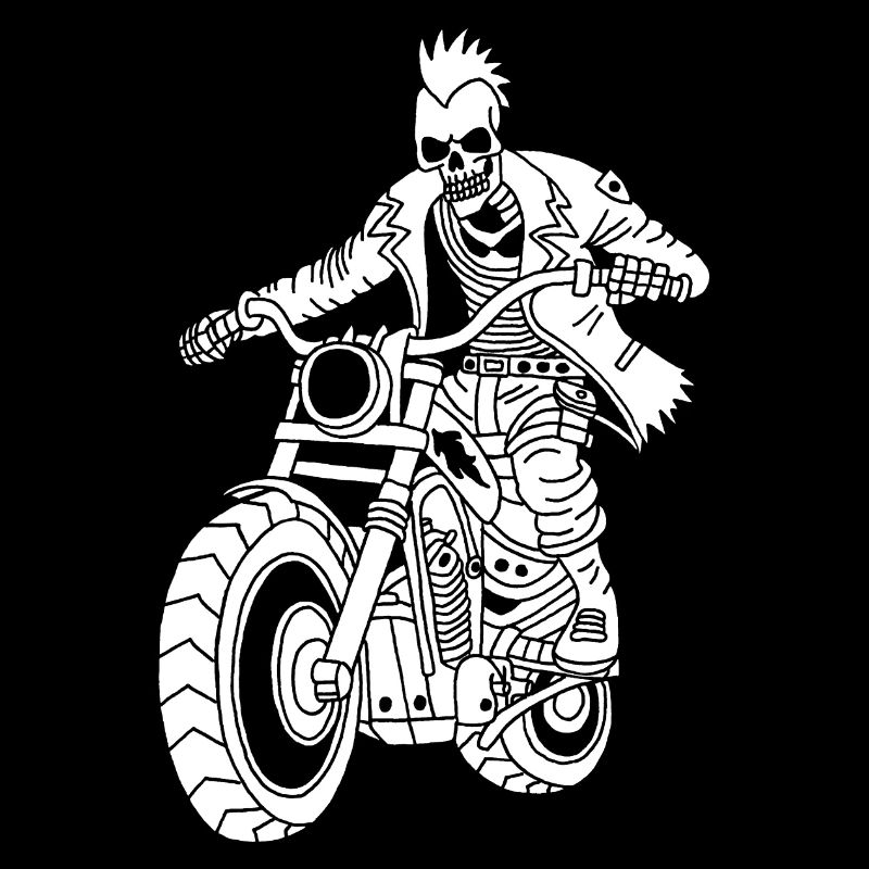 Motard de l'enfer (blanc)