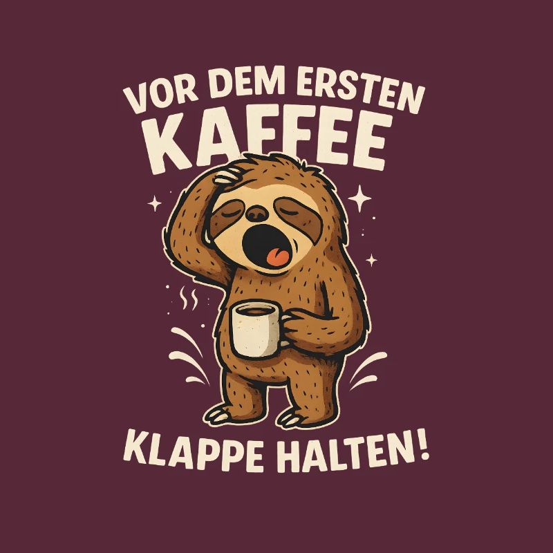Sloth Coffee Shut Up Keep Work Office
