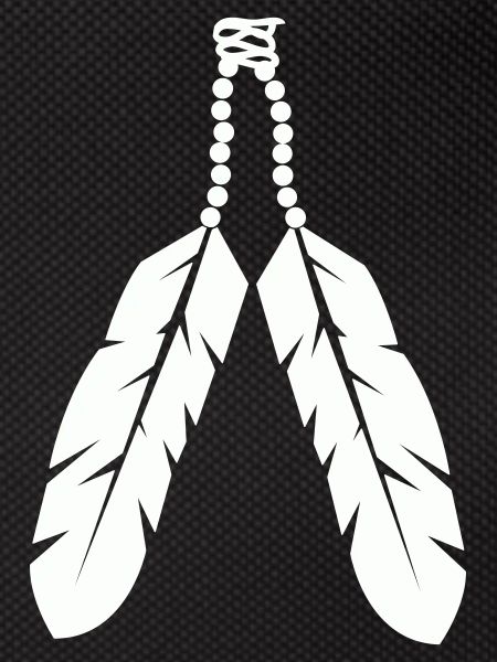 Indigenous feather pendant design