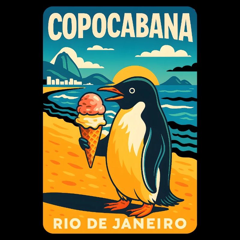 Copocabana Pingouin Rio Affiche