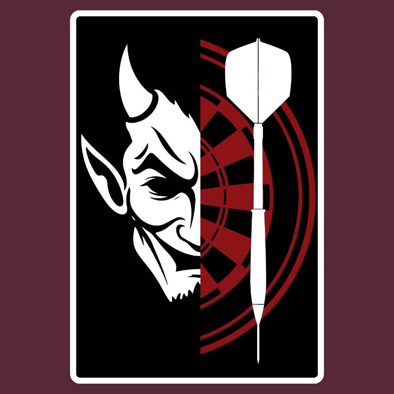 Darts, Bullseye, Dartboard and devil.