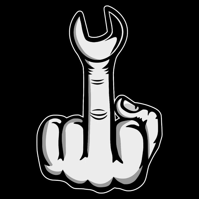 Mittelfinger Stinkerfinger Schraubenschluessel