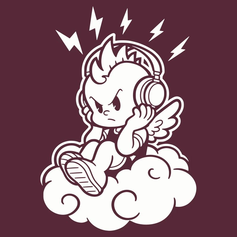 Punk Engel – Cherub mit Kopfhörern