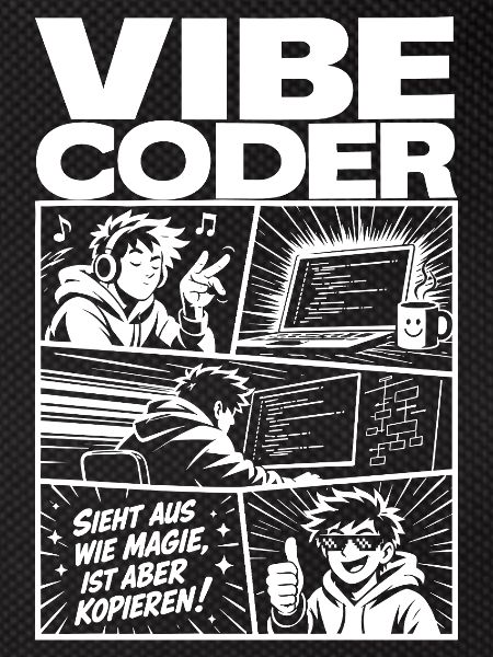 Vibe Coder Magie durch Kopieren Comic