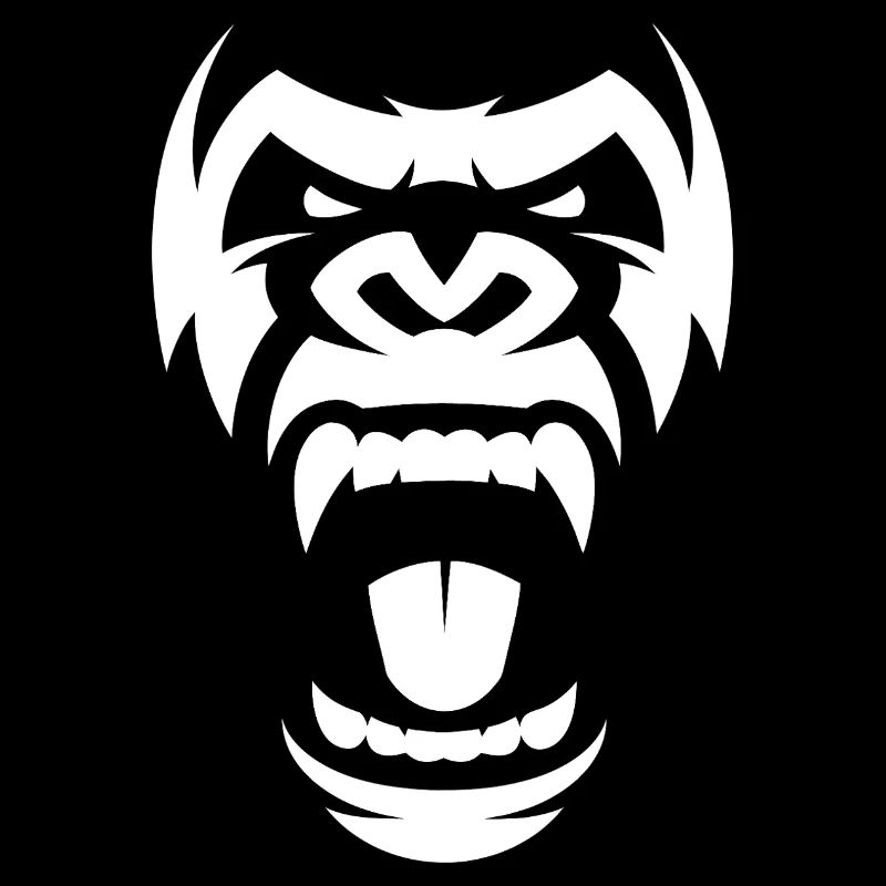 Silhouette de Gorille Agressive