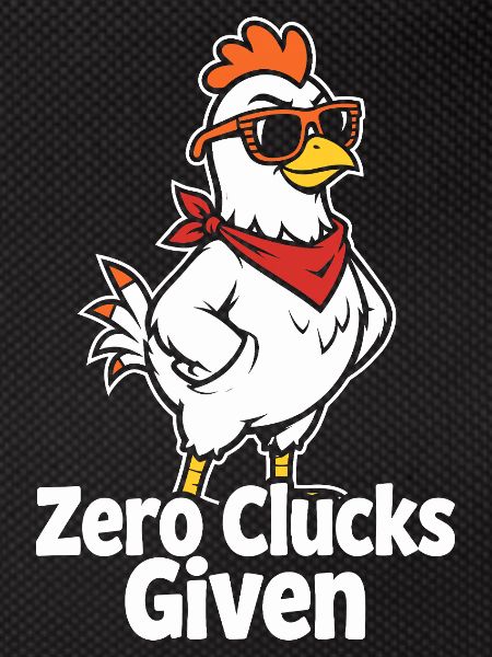 Zero Clucks Given – Funny Chicken