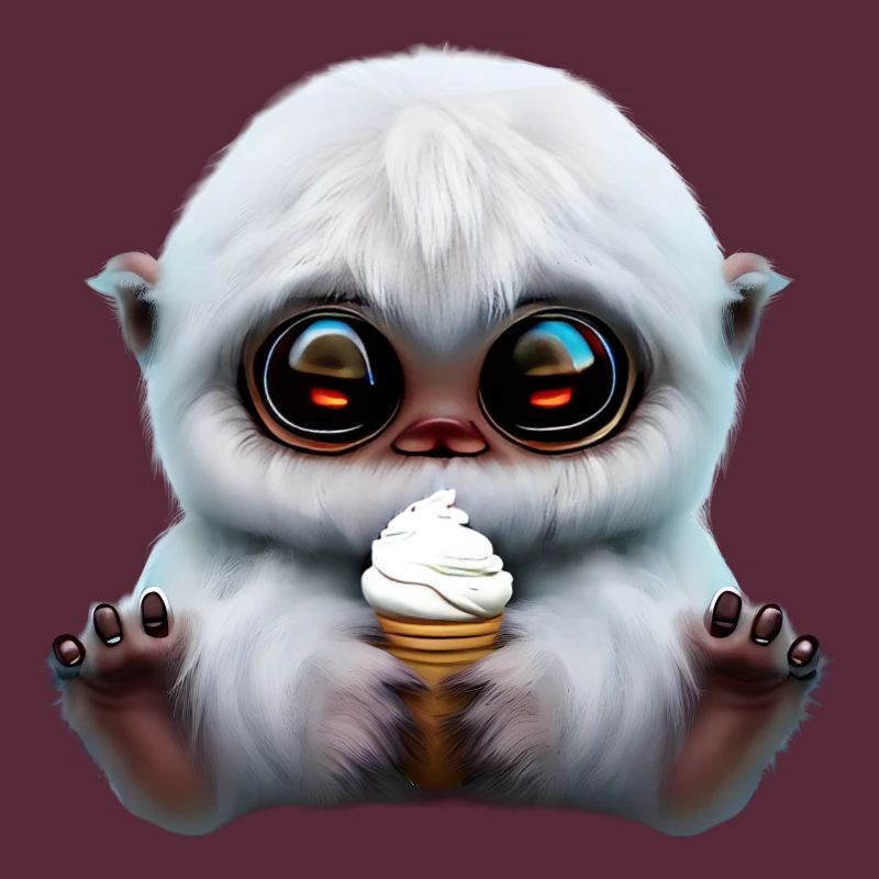 Yeti mit Softeis