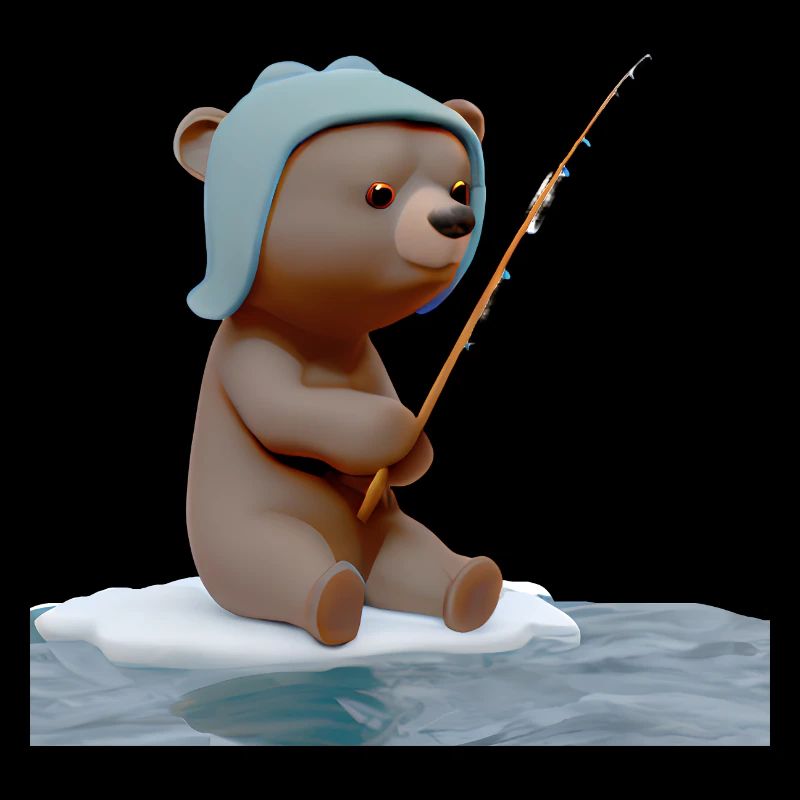 Pêche sur glace à l’ours pêcheur