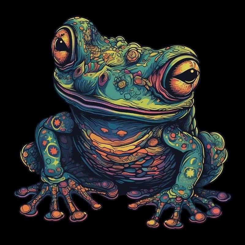 Trippy Frog - Motif psychédélique