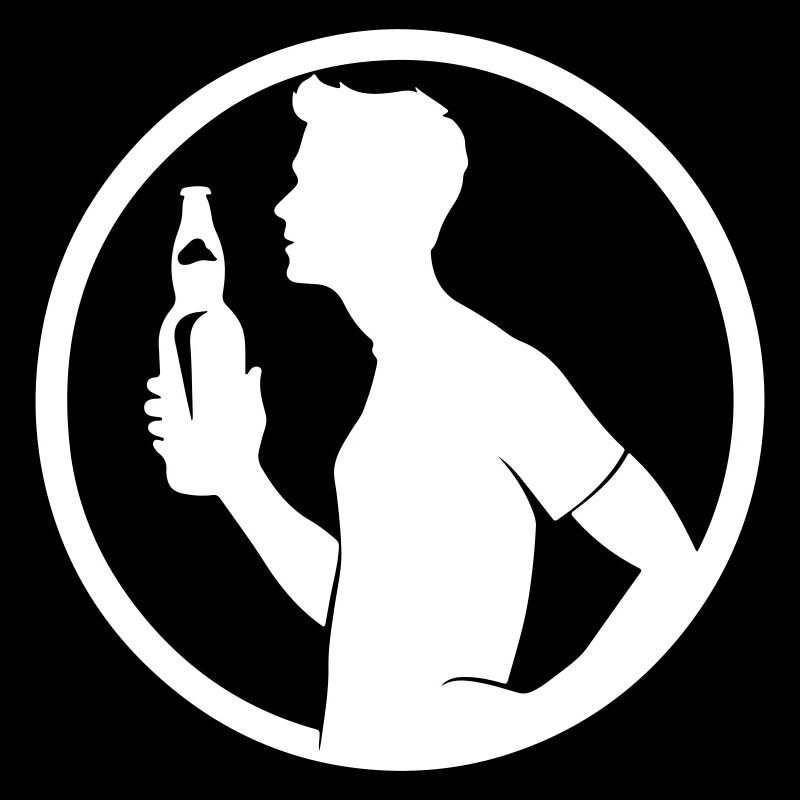 Bier Trinken Silhouette Party