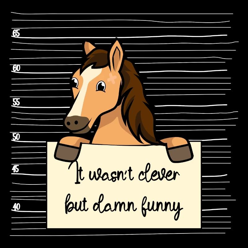 Pferd lustiger Spruch humor Gefängnisbild