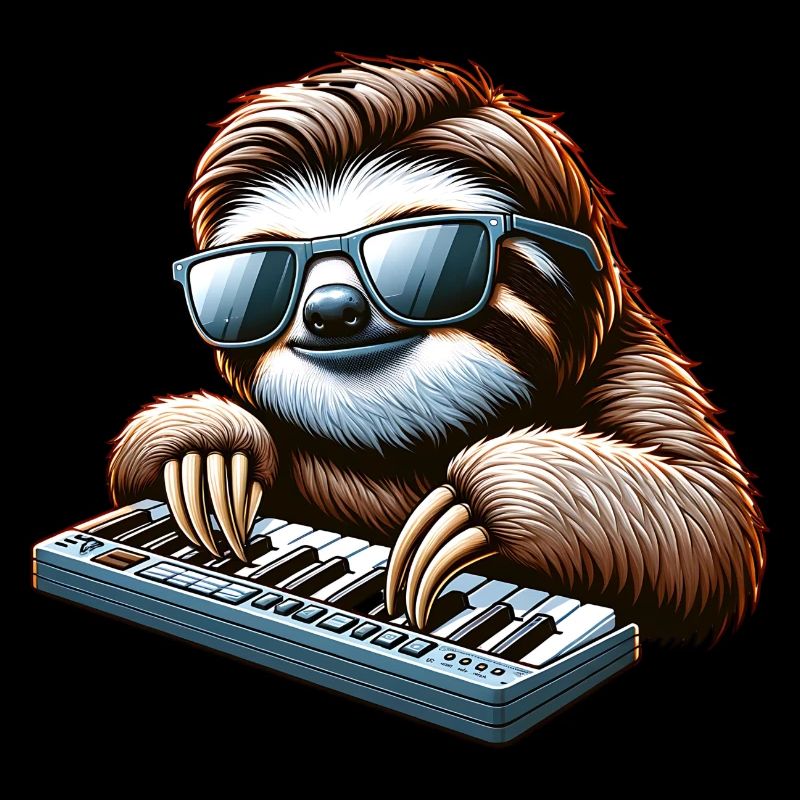 Cool Sloth Keyboard Player