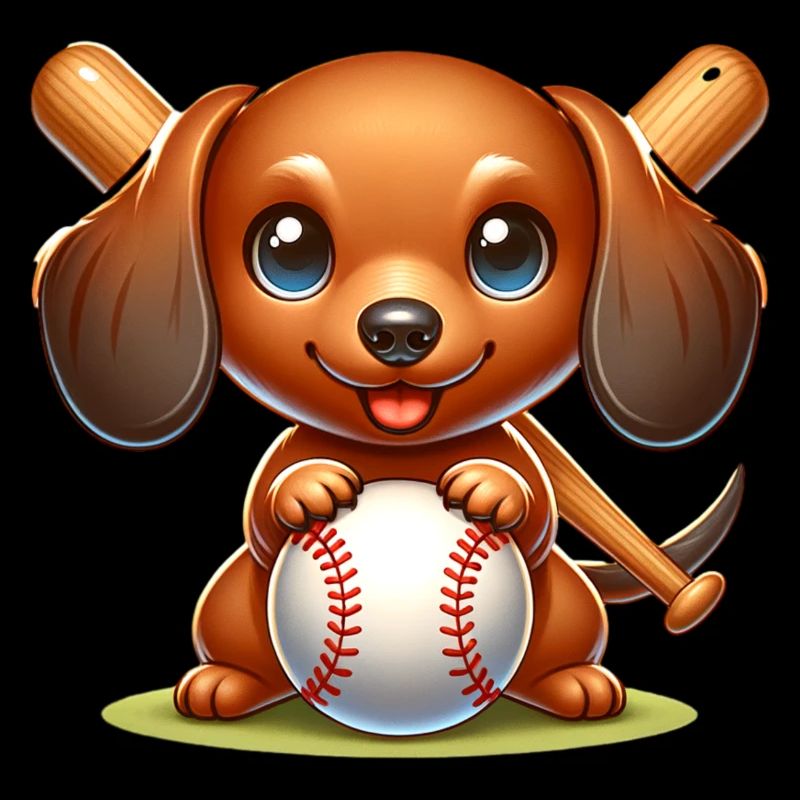 Mignon teckel Batte de baseball Sports de baseball