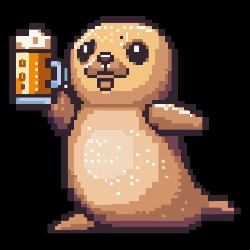 Robbe Tier Pixel Bier
