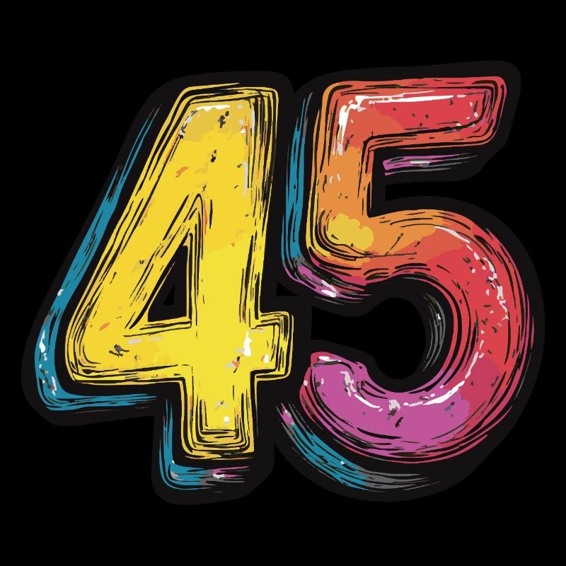 45 Numéro Coloré