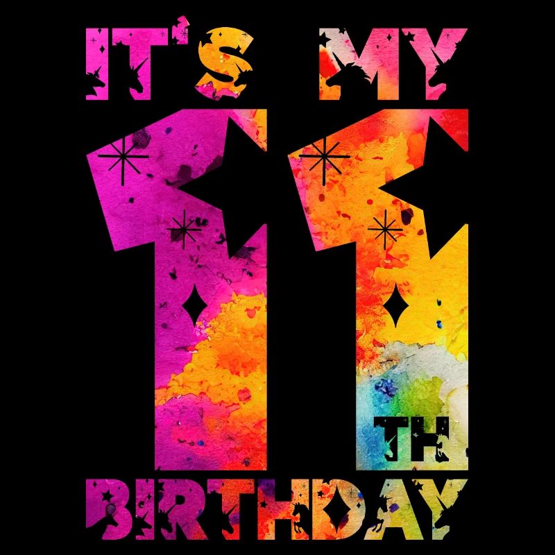 11. GEBURTSTAG EINHORN IT'S MY 11th BIRTHDAY