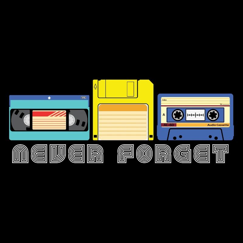 Cassette Floppy VHS Retro Childhood Memory
