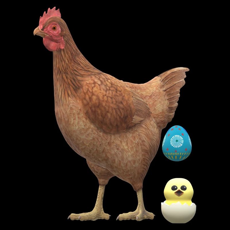 Poulet avec des poussins