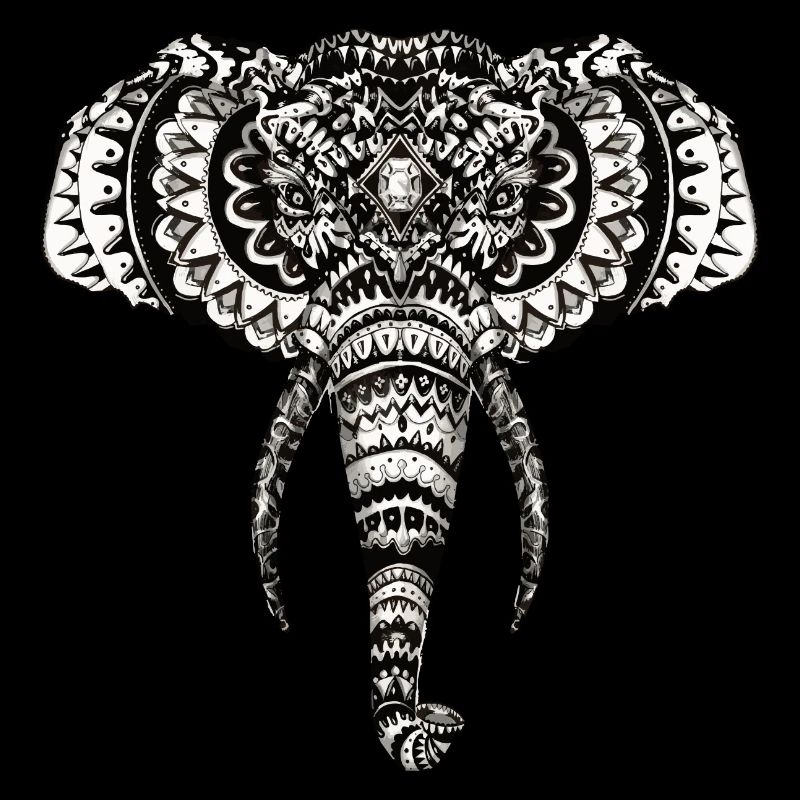 Elephant Zentangle