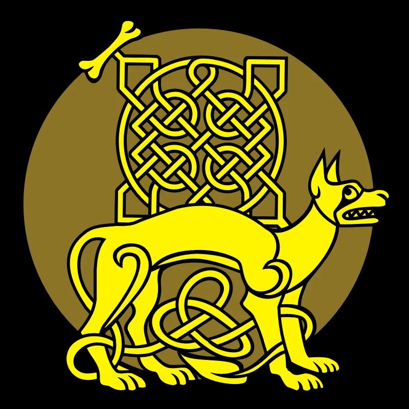 Celtic Fido Chien celtique dans le labyrinthe
